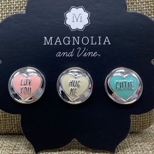 Set of 3 Magnolia and Vine 18mm Original snaps